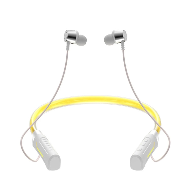 Auricolare wireless Bluetooth stereo da collo con LED lampeggiante JG4