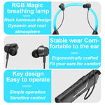 Auricolare wireless Bluetooth stereo da collo con LED lampeggiante JG4
