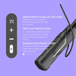 Auricolare wireless Bluetooth stereo da collo con LED lampeggiante JG4