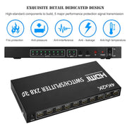 Switch video HDMI 2 in 8 Full HD 4K x 2K