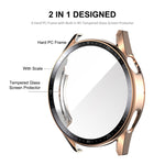 Per Huawei Watch GT 3 46mm ENKAY Cornice per PC + Custodia protettiva in vetro temperato con scala