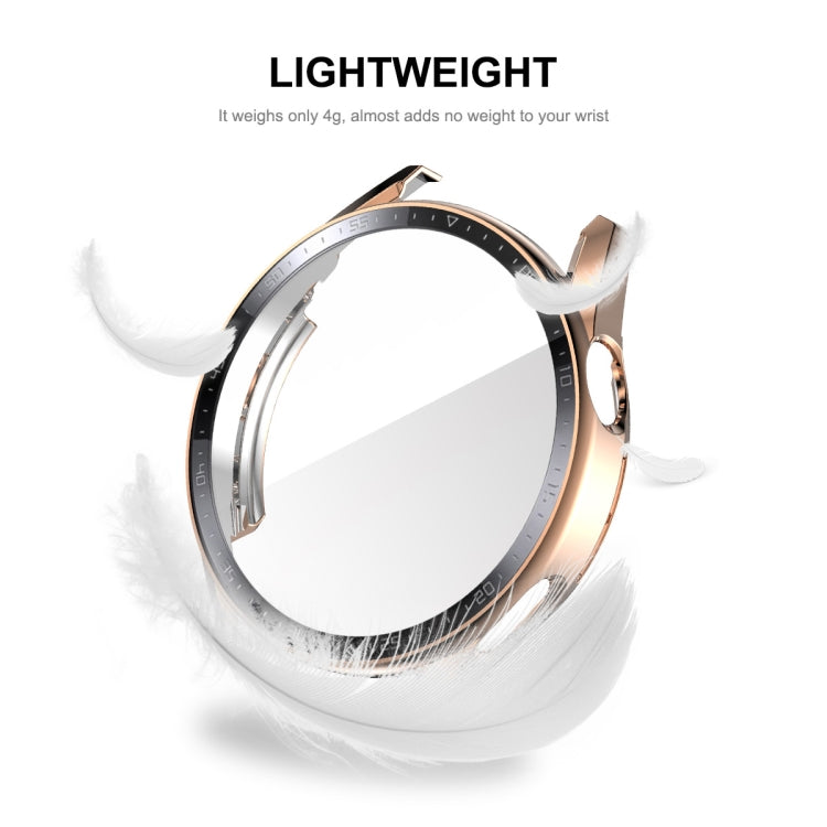 Per Huawei Watch GT 3 46mm ENKAY Cornice per PC + Custodia protettiva in vetro temperato con scala