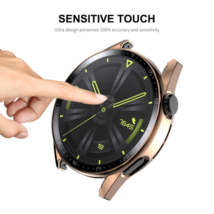 Per Huawei Watch GT 3 46mm ENKAY Cornice per PC + Custodia protettiva in vetro temperato con scala