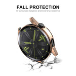 Per Huawei Watch GT 3 46mm ENKAY Cornice per PC + Custodia protettiva in vetro temperato con scala