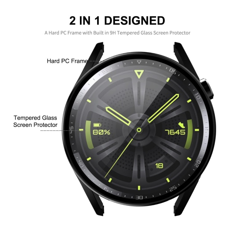 Per Huawei Watch GT 3 42mm ENKAY Telaio per PC opaco + Custodia protettiva in vetro temperato