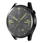 Per Huawei Watch GT 3 46mm ENKAY Cornice per PC opaca + Custodia protettiva in vetro temperato con scala