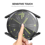 Per Huawei Watch GT 3 46mm ENKAY Cornice per PC opaca + Custodia protettiva in vetro temperato con scala