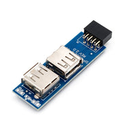 Scheda madre PC da 9 pin a 2 convertitori USB 2.0 femmina per dongle, ricevitore mouse wireless