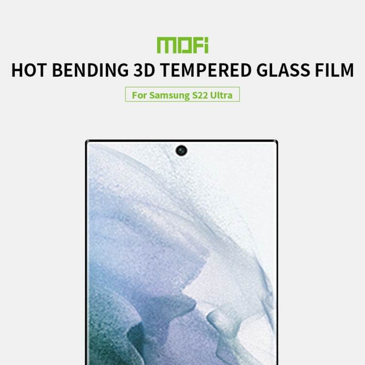 MOFI 9H 3D Film completo in vetro temperato antideflagrante piegato a caldo, For Samsung Galaxy S22 Ultra 5G
