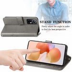 Custodia per telefono in pelle goffrata con chiusura a quattro foglie, For Xiaomi 12