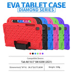 Custodia antiurto Diamond EVA con supporto e cinturino, For Galaxy Tab A8 10.5(2021) X200/X205