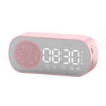 Z7 Digital Bluetooth 5.0 Altoparlante Multifunzione Specchio Sveglia Radio FM, Z7 (Black), Z7 (White), Z7 (Pink)