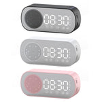 Z7 Digital Bluetooth 5.0 Altoparlante Multifunzione Specchio Sveglia Radio FM, Z7 (Black), Z7 (White), Z7 (Pink)