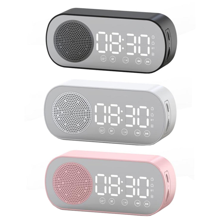Z7 Digital Bluetooth 5.0 Altoparlante Multifunzione Specchio Sveglia Radio FM, Z7 (Black), Z7 (White), Z7 (Pink)