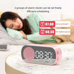 Z7 Digital Bluetooth 5.0 Altoparlante Multifunzione Specchio Sveglia Radio FM, Z7 (Black), Z7 (White), Z7 (Pink)
