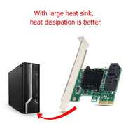 Convertitore PCI Express a 4 porte PCI-E X1/X4/X8/X16 Adattatore di espansione PCIE a SATA