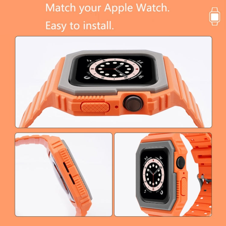 Cinturino in silicone con custodia per Apple Watch Series, 7 41mm / 6&SE&5&4 40mm / 3&2&1 38mm, 7 45mm / 6&SE&5&4 44mm / 3&2&1 42mm