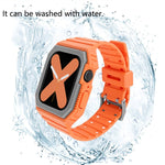 Cinturino in silicone con custodia per Apple Watch Series, 7 41mm / 6&SE&5&4 40mm / 3&2&1 38mm, 7 45mm / 6&SE&5&4 44mm / 3&2&1 42mm
