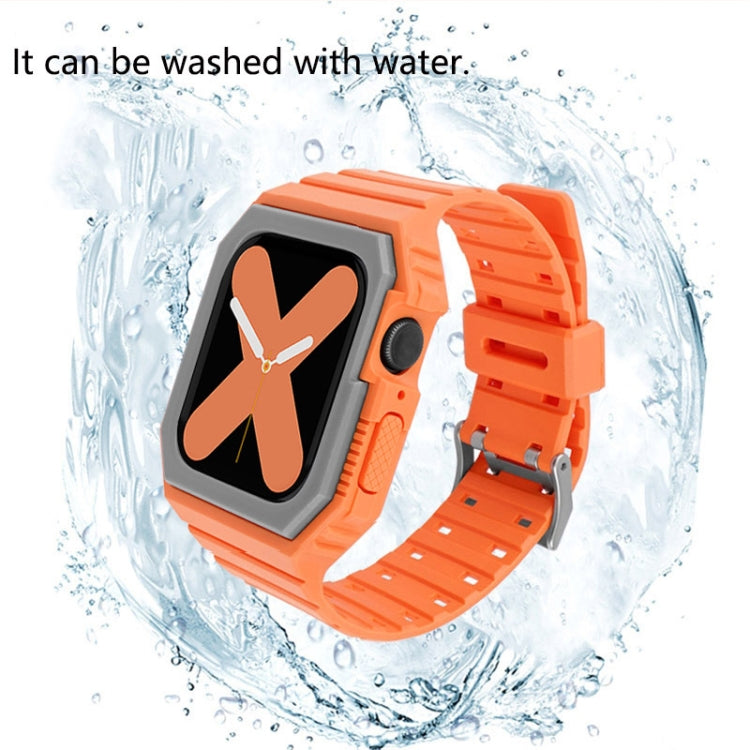 Cinturino in silicone con custodia per Apple Watch Series, 7 41mm / 6&SE&5&4 40mm / 3&2&1 38mm, 7 45mm / 6&SE&5&4 44mm / 3&2&1 42mm