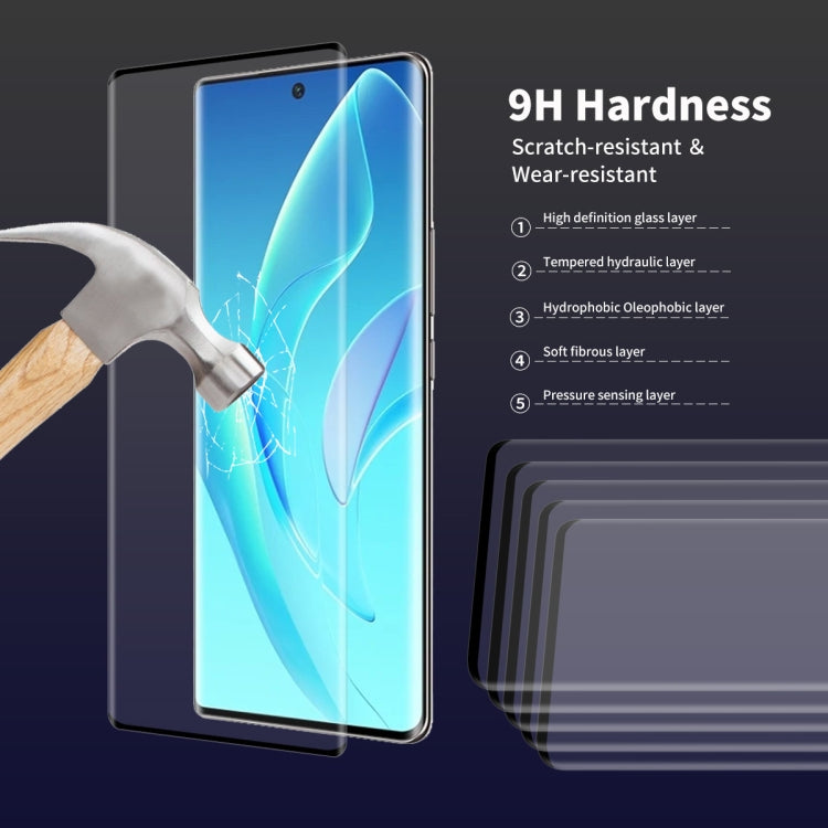 Per Honor 60 ENKAY 3D Pellicola in vetro temperato antideflagrante per piegatura a caldo, For Honor 60(1 PCS), For Honor 60(2 PCS), For Honor 60(5 PCS)