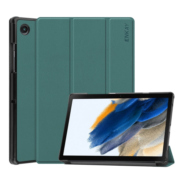 Per Samsung Galaxy Tab A8 10.5 2021 Custodia per tablet in pelle ENKAY Custer Texture, For Samsung Galaxy Tab A8 10.5 2021
