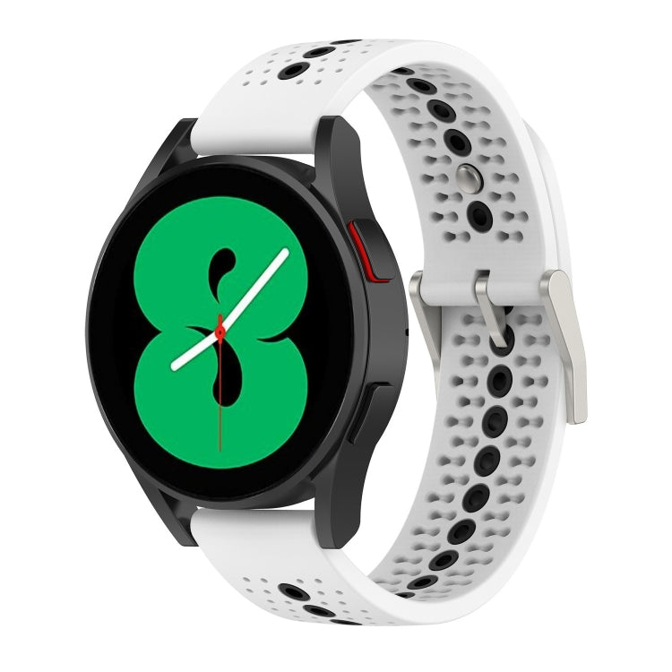 Cinturino traspirante in silicone bicolore, For Samsung Galaxy Watch4 44mm, For Samsung Galaxy Watch4 40mm