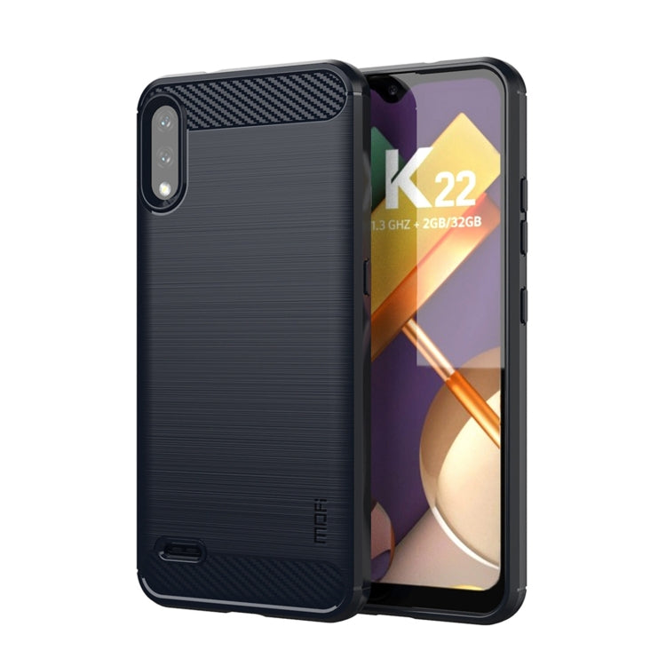Custodia morbida in TPU MOFI Gentleness in fibra di carbonio spazzolata, For LG K22 / K22 Plus, For LG K42, For LG K52 / K62 / K62+ / Q52 / Q62, For LG K92, For Google Pixel 6A, For Motorola Moto G51  5G