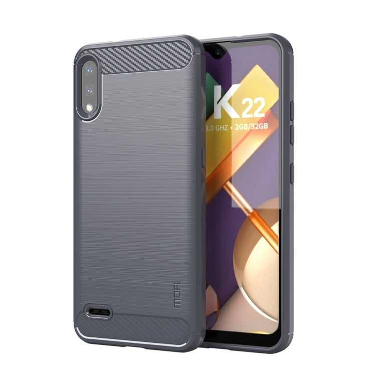 Custodia morbida in TPU MOFI Gentleness in fibra di carbonio spazzolata, For LG K22 / K22 Plus, For LG K42, For LG K52 / K62 / K62+ / Q52 / Q62, For LG K92, For Google Pixel 6A, For Motorola Moto G51  5G