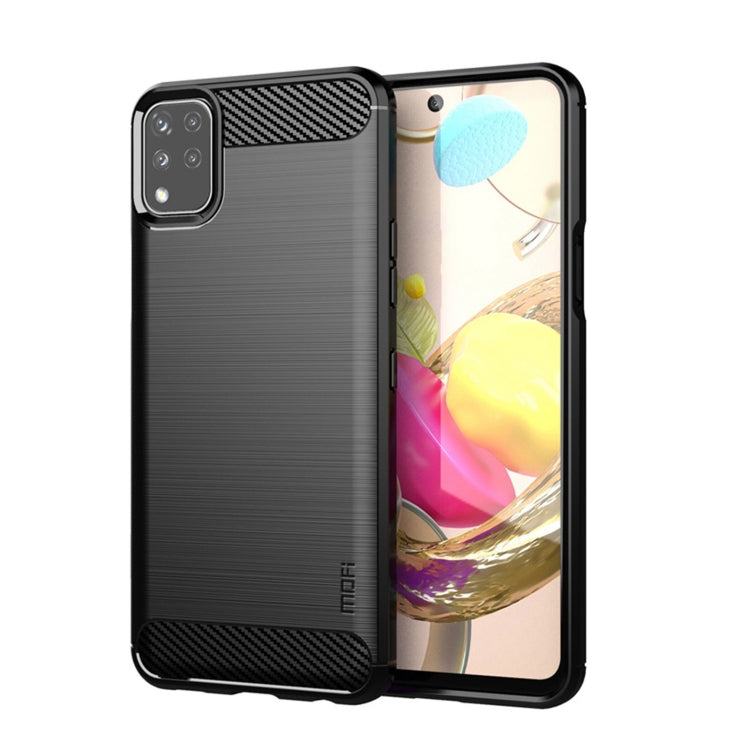 Custodia morbida in TPU MOFI Gentleness in fibra di carbonio spazzolata, For LG K22 / K22 Plus, For LG K42, For LG K52 / K62 / K62+ / Q52 / Q62, For LG K92, For Google Pixel 6A, For Motorola Moto G51  5G