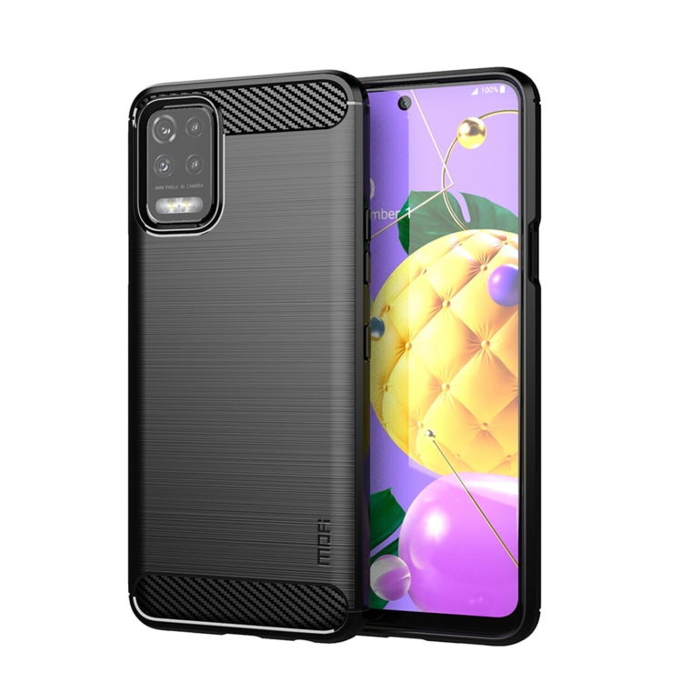 Custodia morbida in TPU MOFI Gentleness in fibra di carbonio spazzolata, For LG K22 / K22 Plus, For LG K42, For LG K52 / K62 / K62+ / Q52 / Q62, For LG K92, For Google Pixel 6A, For Motorola Moto G51  5G