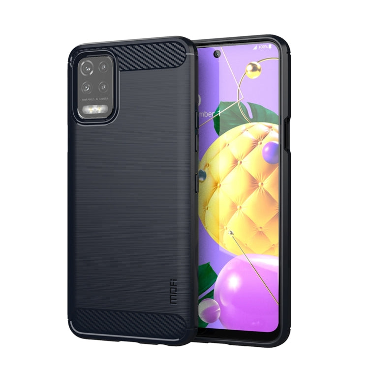Custodia morbida in TPU MOFI Gentleness in fibra di carbonio spazzolata, For LG K22 / K22 Plus, For LG K42, For LG K52 / K62 / K62+ / Q52 / Q62, For LG K92, For Google Pixel 6A, For Motorola Moto G51  5G