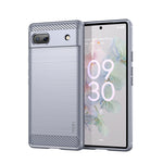 Custodia morbida in TPU MOFI Gentleness in fibra di carbonio spazzolata, For LG K22 / K22 Plus, For LG K42, For LG K52 / K62 / K62+ / Q52 / Q62, For LG K92, For Google Pixel 6A, For Motorola Moto G51  5G