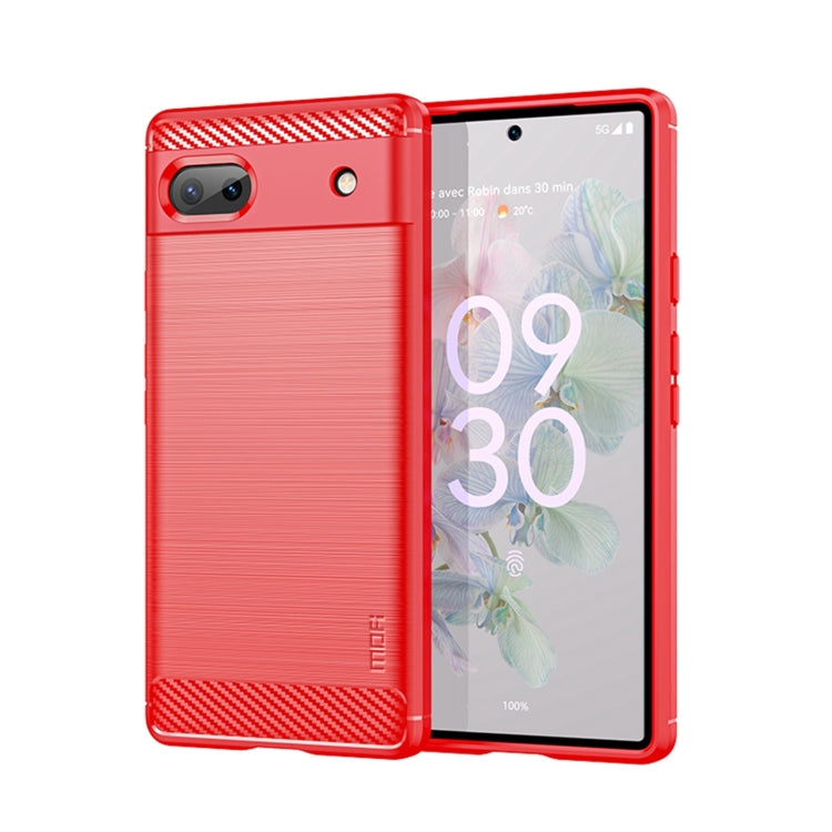Custodia morbida in TPU MOFI Gentleness in fibra di carbonio spazzolata, For LG K22 / K22 Plus, For LG K42, For LG K52 / K62 / K62+ / Q52 / Q62, For LG K92, For Google Pixel 6A, For Motorola Moto G51  5G