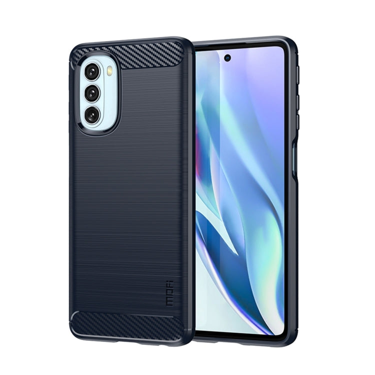 Custodia morbida in TPU MOFI Gentleness in fibra di carbonio spazzolata, For LG K22 / K22 Plus, For LG K42, For LG K52 / K62 / K62+ / Q52 / Q62, For LG K92, For Google Pixel 6A, For Motorola Moto G51  5G