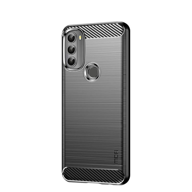 Custodia morbida in TPU MOFI Gentleness in fibra di carbonio spazzolata, For Motorola Moto G71 5G, For Motorola Moto G200 5G / Edge S30, For Motorola Moto G Power 2022