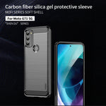 Custodia morbida in TPU MOFI Gentleness in fibra di carbonio spazzolata, For Motorola Moto G71 5G, For Motorola Moto G200 5G / Edge S30, For Motorola Moto G Power 2022