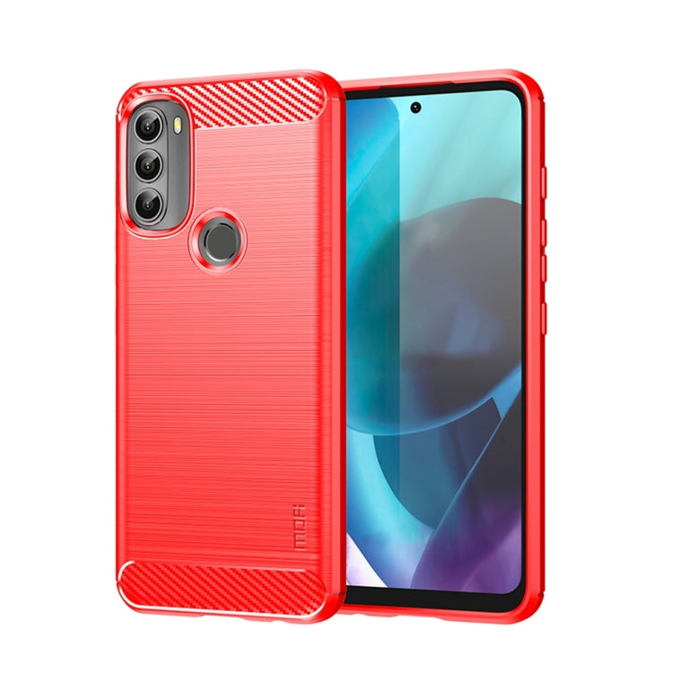 Custodia morbida in TPU MOFI Gentleness in fibra di carbonio spazzolata, For Motorola Moto G71 5G, For Motorola Moto G200 5G / Edge S30, For Motorola Moto G Power 2022