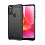 Custodia morbida in TPU MOFI Gentleness in fibra di carbonio spazzolata, For Motorola Moto G71 5G, For Motorola Moto G200 5G / Edge S30, For Motorola Moto G Power 2022
