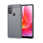 Custodia morbida in TPU MOFI Gentleness in fibra di carbonio spazzolata, For Motorola Moto G71 5G, For Motorola Moto G200 5G / Edge S30, For Motorola Moto G Power 2022
