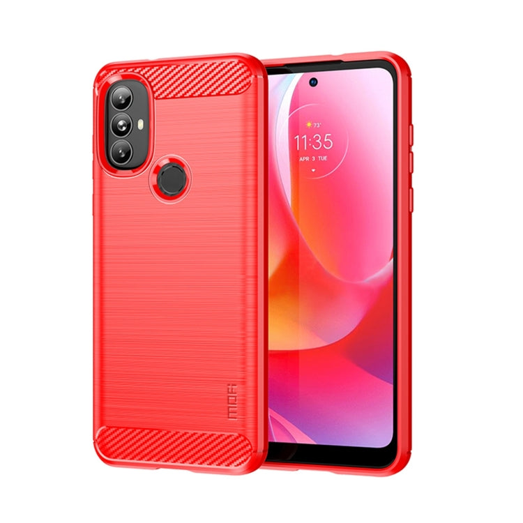 Custodia morbida in TPU MOFI Gentleness in fibra di carbonio spazzolata, For Motorola Moto G71 5G, For Motorola Moto G200 5G / Edge S30, For Motorola Moto G Power 2022