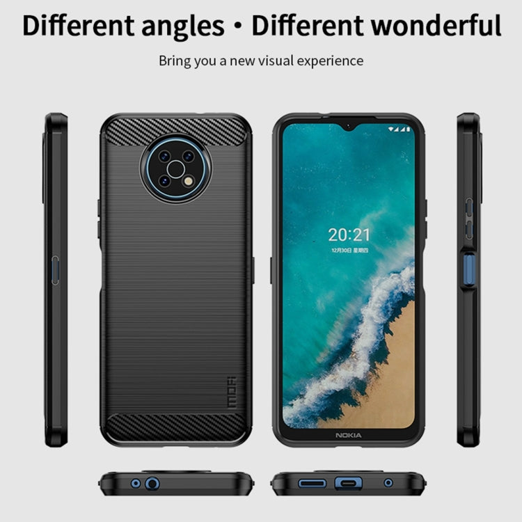 Custodia morbida in TPU MOFI Gentleness in fibra di carbonio spazzolata, For Nokia G50, For Samsung Galaxy A53 5G, For Sony Xperia Pro-I, For OnePlus 10 Pro 5G, For OnePlus Nord CE 5G