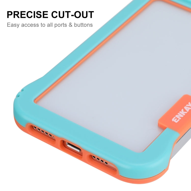 ENKAY Custodia per PC cava senza cornice + pellicola in vetro per iPhone 13 Pro Max, For iPhone 13 Pro Max