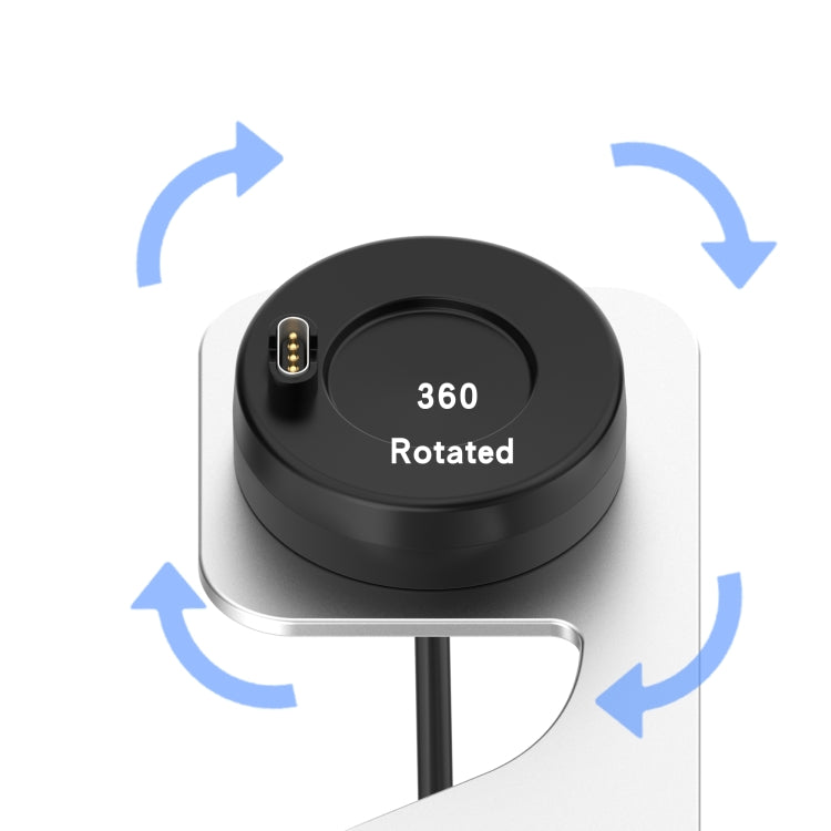 Base di ricarica in metallo magnetico girevole, For Garmin Swim 2, For Garmin Instinct, For Garmin Instinct Tide, For Garmin Instinct Tactical, For Garmin Vivomove 3S, For Garmin Vivoactive 4, For Garmin Vivoactive 4S, For Garmin Fenix 6s              ...