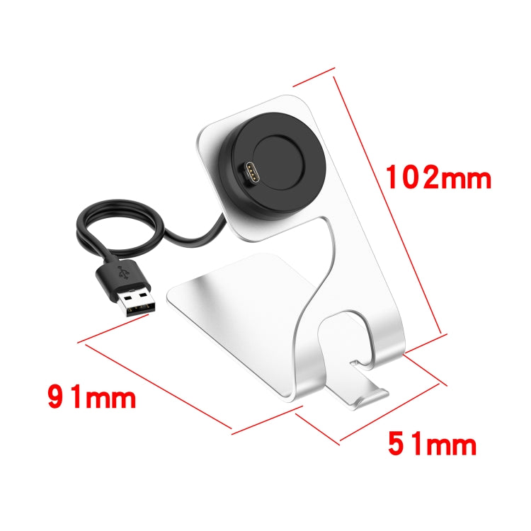 Base di ricarica in metallo magnetico girevole, For Garmin Vivoactive 3 Music, For Garmin Vivosport