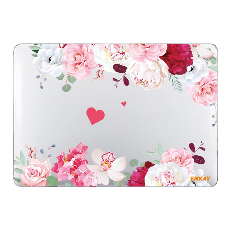 ENKAY Custodia protettiva in cristallo per laptop con motivo serie fiore per MacBook Pro 14,2 pollici A2442 (2021), For MacBook Pro 14.2 inch A2442 (2021)/14 inch A3434 2025 (M5), For MacBook Pro 14.2 inch A2442 (2021)