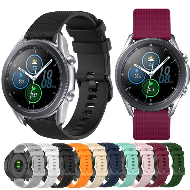 Cinturino in silicone a scacchi da 20 mm, For Samsung Galaxy Watch 3 41mm, For Samsung Galaxy Watch Active 2 40mm / 44mm