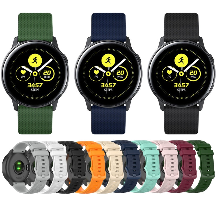 Cinturino in silicone a scacchi da 20 mm, For Samsung Galaxy Watch Active 40mm, For Samsung Galaxy Watch 42mm
