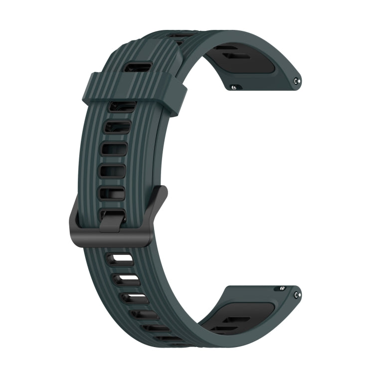 Cinturino in silicone di colore misto a strisce da 20 mm, For Garmin Venu 2 Plus, For Garmin Move Sport