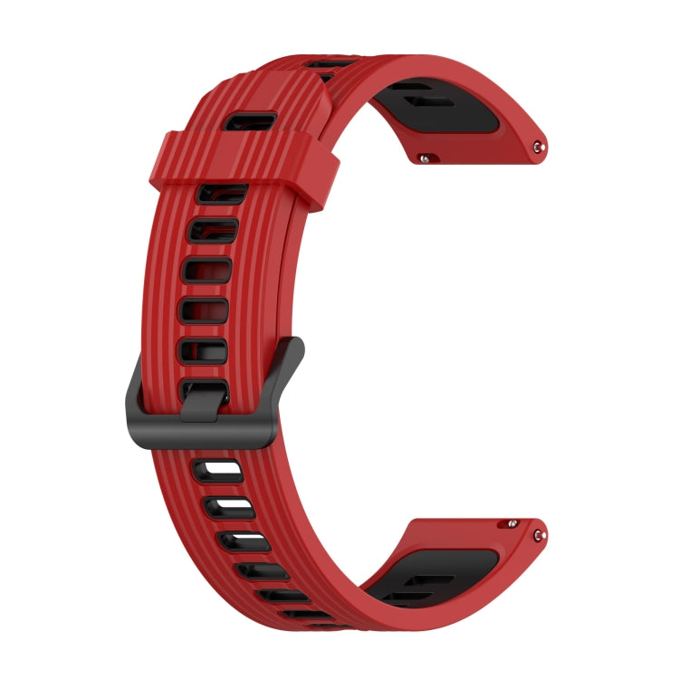 Cinturino in silicone di colore misto a strisce da 20 mm, For Garmin Move 3