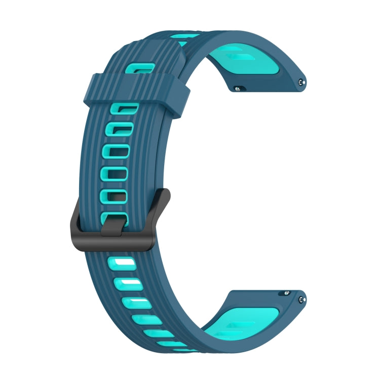 Cinturino in silicone di colore misto a strisce da 20 mm, For Garmin Move 3